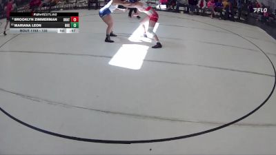 135 lbs Cons. Round 2 - Mariana Leon, Northwest High School vs Brooklyn Zimmerman, Lincoln East