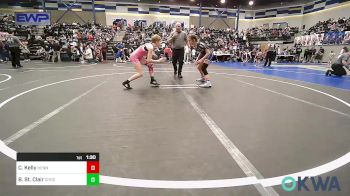 98-105 lbs Quarterfinal - Chloe Kelly, Hennessey Takedown Club vs Bristol St. Clair, Choctaw Ironman Youth Wrestling