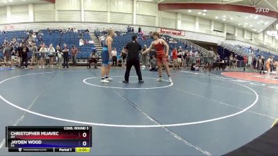 215 lbs Cons. Round 3 - Christopher Mijavec, OH vs Jayden Wood, CA