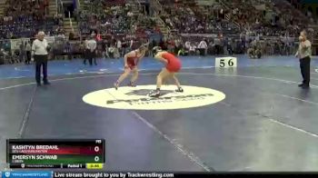 115 lbs Cons. Round 3 - Emersyn Schwab, Lisbon vs Kashtyn Bredahl, Des-Lacs Burlington
