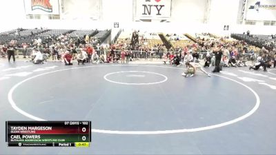 102 lbs Quarterfinal - Cael Powers, Ruthless Aggression Wrestling Club vs Tayden Margeson, Olean Wrestling