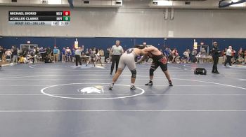 285 lbs Quarterfinal - Michael Diorio, Wesleyan vs Achilles Clarke, Bridgeport