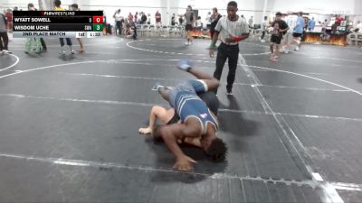 165 lbs 2nd Place Match - Wyatt Sowell vs Wisdom Uche, Slate Wrestling Academy
