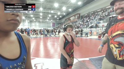 115 lbs Cons. Semis - Kinleigh Mattern, Scrap Yard Garage Wrestling vs Arabella Chapman, Mat Demon Wrestling Club