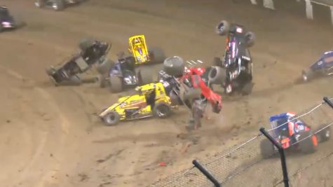 Massive USAC Sprint Car Pileup At Eldora Speedway