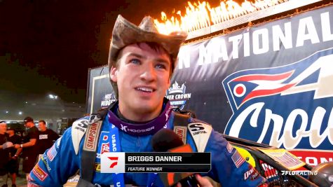 Briggs Danner Reacts After USAC Sprint Car Win To Open Eldora 4-Crown