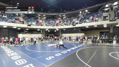 110 lbs Champ. Round 2 - Leena Cavender, Jacksonville vs Lashuna York, Glenbard South