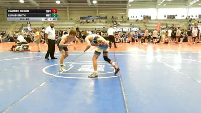 126 lbs Round Of 32 - Camden Olson, TDWC Maniacs Blue - HSB vs Lukas Smith, All American Wrestling Club - HSB