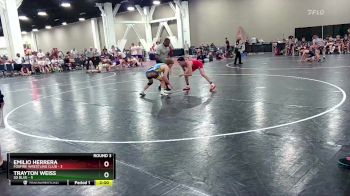 120 lbs Round 3 (8 Team) - Emilio Herrera, Foxfire Wrestling Club vs Trayton Weiss, SD Blue