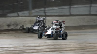 Daison Pursley Reacts After Winning USAC Midget Feature At 4-Crown Nationals
