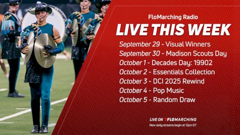 What's Playing on FloMarching Radio This Week, September 29 - October 5
