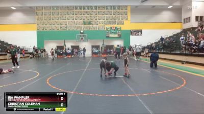 40 lbs Round 1 - Ira Wampler, Mid-South Wrestling Academy vs Christian Coleman, Swainsboro Tigers