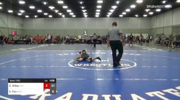 100 lbs Rr Rnd 1 - Cash Wiley, LWA 14U vs Colton Fox, Best Trained 14U