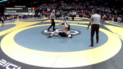D1-157 lbs Quarterfinal - Cole Evans, Perrysburg vs Brennan Warwick, Mass. Perry