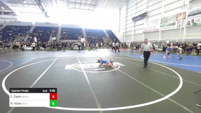 65 lbs Quarterfinal - Cameron Dean, Mountain View Scrappers vs Roman Klise, Gold Rush Wr Ac