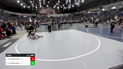 115 lbs Consi Of 32 #2 - Asher McKennie, Escalante Eagles vs Alijah Melendez, Severance MS