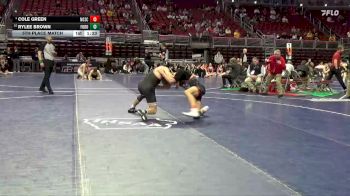 3A-165 lbs 5th Place Match - Cole Green, North Scott vs Rylee Brown, Fort Dodge