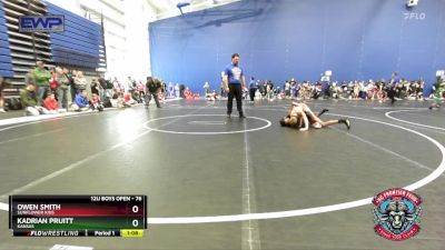 76 lbs Cons. Round 1 - Owen Smith, Sunflower Kids vs Kadrian Pruitt, Kansas