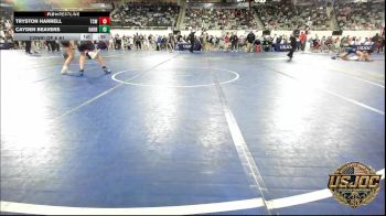 110 lbs Consi Of 8 #1 - Tryston Harrell, TEAM CONQUER vs Cayden Beavers, Harrah Little League Wrestling