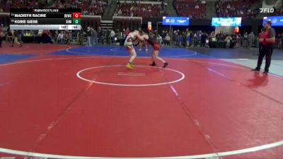 123 lbs 3rd Place Match - Korie Giese, NW Spartans vs Madisyn Racine, Minot Majettes