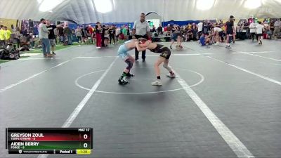 76 lbs Round 2 (8 Team) - Greyson Zoul, Terps Xtreme vs Aiden Berry, FORGE