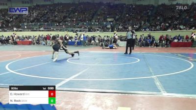 80 lbs Consi Of 16 #1 - Dawson Howard, Blanchard High School vs Nicolas Rock, Broken Arrow Junior High