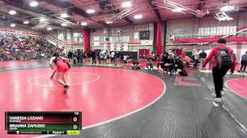 115 lbs Champ. Round 1 - Brianna Zamudio, Hemet vs Vanessa Lozano, Elsinore