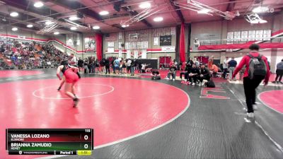 115 lbs Champ. Round 1 - Brianna Zamudio, Hemet vs Vanessa Lozano, Elsinore