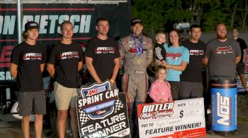 Kyle Cummins Reacts After USAC Sprint Car Win At Butler Motor Speedway