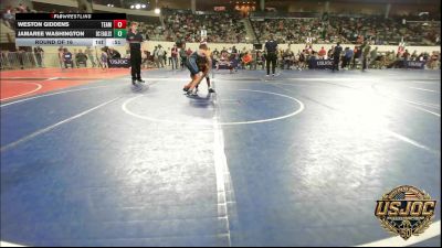 80 lbs Round Of 16 - Weston Giddens, Team Worx Wrestling Club vs Jamaree Washington, Del City Little League Wrestling