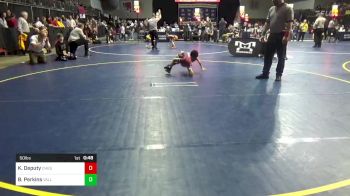 50 lbs Quarterfinal - Kohyn Deputy, Chestnut Ridge vs Bronson Perkins, Valley