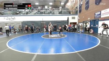 84 lbs Cons. Round 3 - Kashton Jarvis, 208 Spartan WC vs Ava Hernandez, Fighting Squirrels Wrestling Club