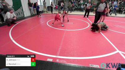 61 lbs Consi Of 4 - Austin Johnson, Poteau Youth Wrestling Academy vs Jaxon Marshall, Arkansas Warthawgs