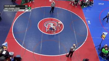 96 lbs Consi Of 16 #2 - Chase Secrist, Peters Township vs Aime Boomba Coles, Johnstown