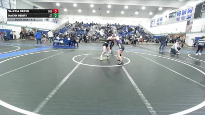 115 lbs Cons. Round 6 - Havah Henry, South Torrance vs Valeria Bravo, Santiago/GG