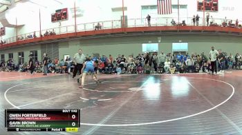 126 lbs Quarterfinal - Gavin Brown, Contenders Wrestling Academy vs Owen Porterfield, Contenders Wrestling Academy