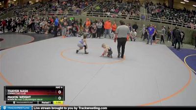 53 lbs Cons. Round 2 - Mason Weight, Roseburg Mat Club/Umpqua Valle vs Thayer Nash, Cowboy Mat Club