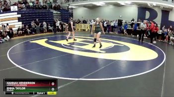 120 lbs. Cons. Round 6 - Hannah Henderson, Lafayette (Wildwood) vs Emma Taylor, DeSoto