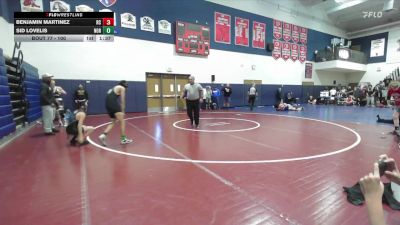 100 lbs Quarterfinal - Benjamin Martinez, Rancho Cucamonga vs Sid Lovelis, Northview