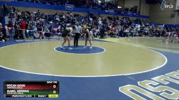 155lbs Champ. Round 2 - Mycah Good, Aberdeen (Girls) vs Isabel Herring, Cleveland (Girls)