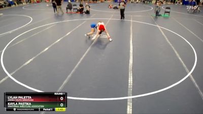 Round 1 - Lylah Paletta, Anoka Youth Wrestling vs Kayla Pastika, Owatonna Wrestling Association