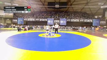 Girls 1B/2B/1A 100 Cons. Round 4 - Ashley Ihde, Montesano (Girls) vs Kassidy Davis, Adna (Girls)