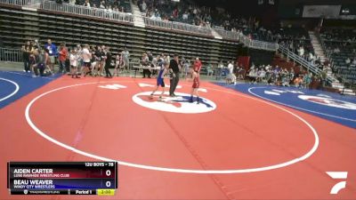 78 lbs Champ. Round 1 - Aiden Carter, Lusk Rawhide Wrestling Club vs Beau Weaver, Windy City Wrestlers