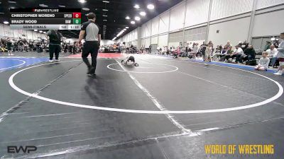 43 lbs Semifinal - Christopher Moreno, Team Speed vs Brady Wood, RAW Wrestling Club 9U