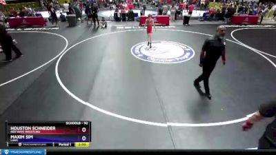 92 lbs Cons. Semi - Houston Schneider, Red Wave Wrestling vs Maxim Sim, LAWC