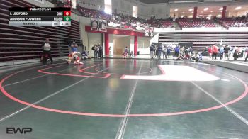 100 lbs Rr Rnd 1 - L Ledford, Chandler HS Girls vs Addison Flowers, Mcloud HS Girls