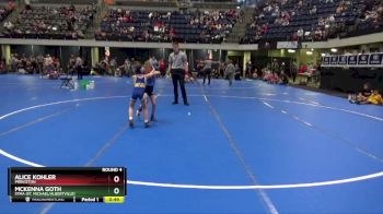 55 lbs Round 4 - Alice Kohler, Princeton vs Mckenna Goth, STMA (St. Michael/Albertville)