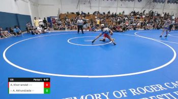 126 lbs Champ. Round 1 - Ahmas Elyas Akhundzada, NorCal Takedown vs Aiden Khorramdel, Wright WA