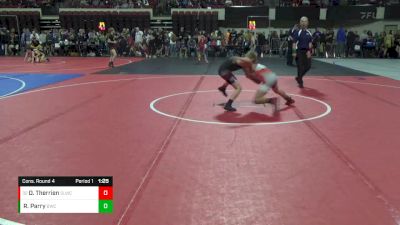 78 lbs Cons. Round 4 - Damen Therrien, Sandpoint Legacy Wrestling Clu vs Raiden Parry, Bozeman Wrestling Club