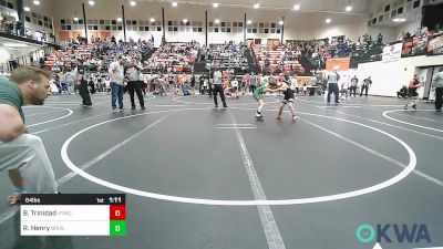 64 lbs Quarterfinal - Braiden Trinidad, Verdigris Youth Wrestling vs Rylan Henry, Brushy Wrestling Club